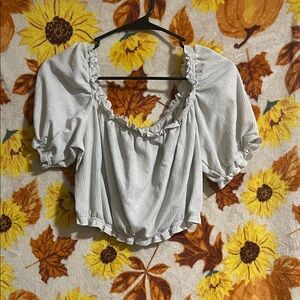 Chic Ruffled White Blouse